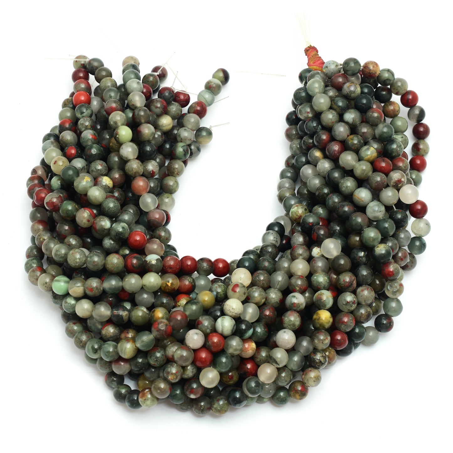 Kamal Gems | Bloodstone Gemstone Bead Strand, 15"