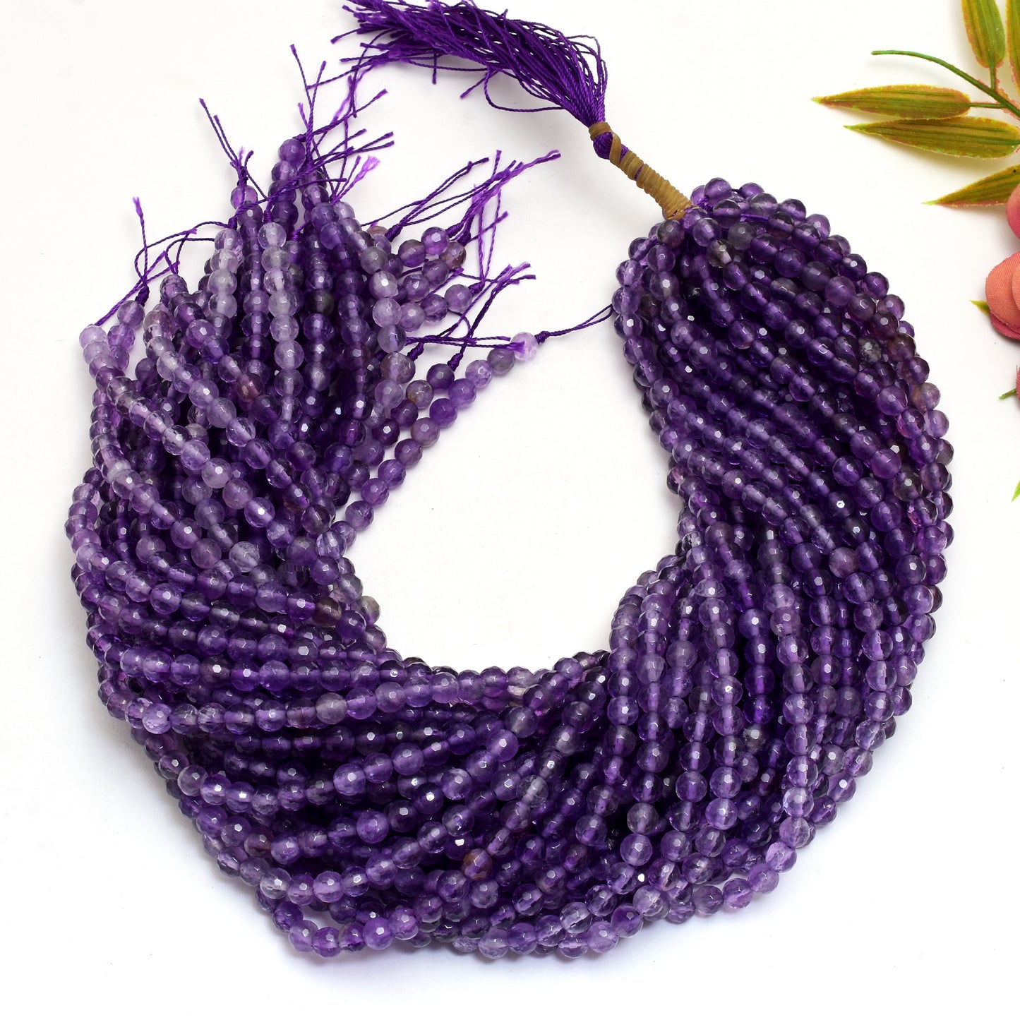 Kamal Gems | Amethyst Faceted Beads, 15"