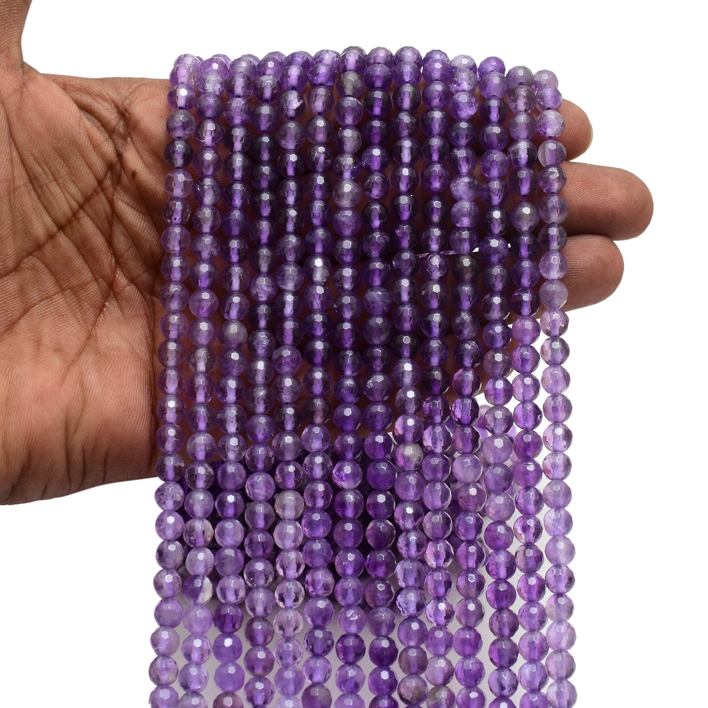 Kamal Gems | Amethyst Faceted Beads, 15"