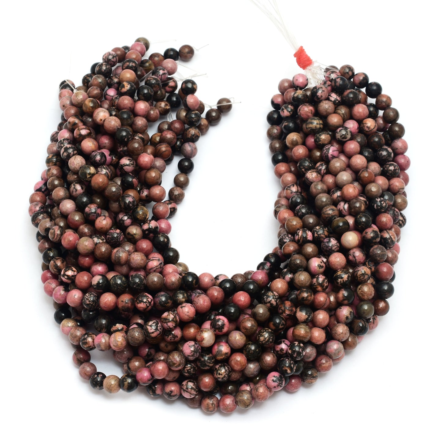 Kamal Gems | Black Rhodonite Gemstone Beads Strand, 15"