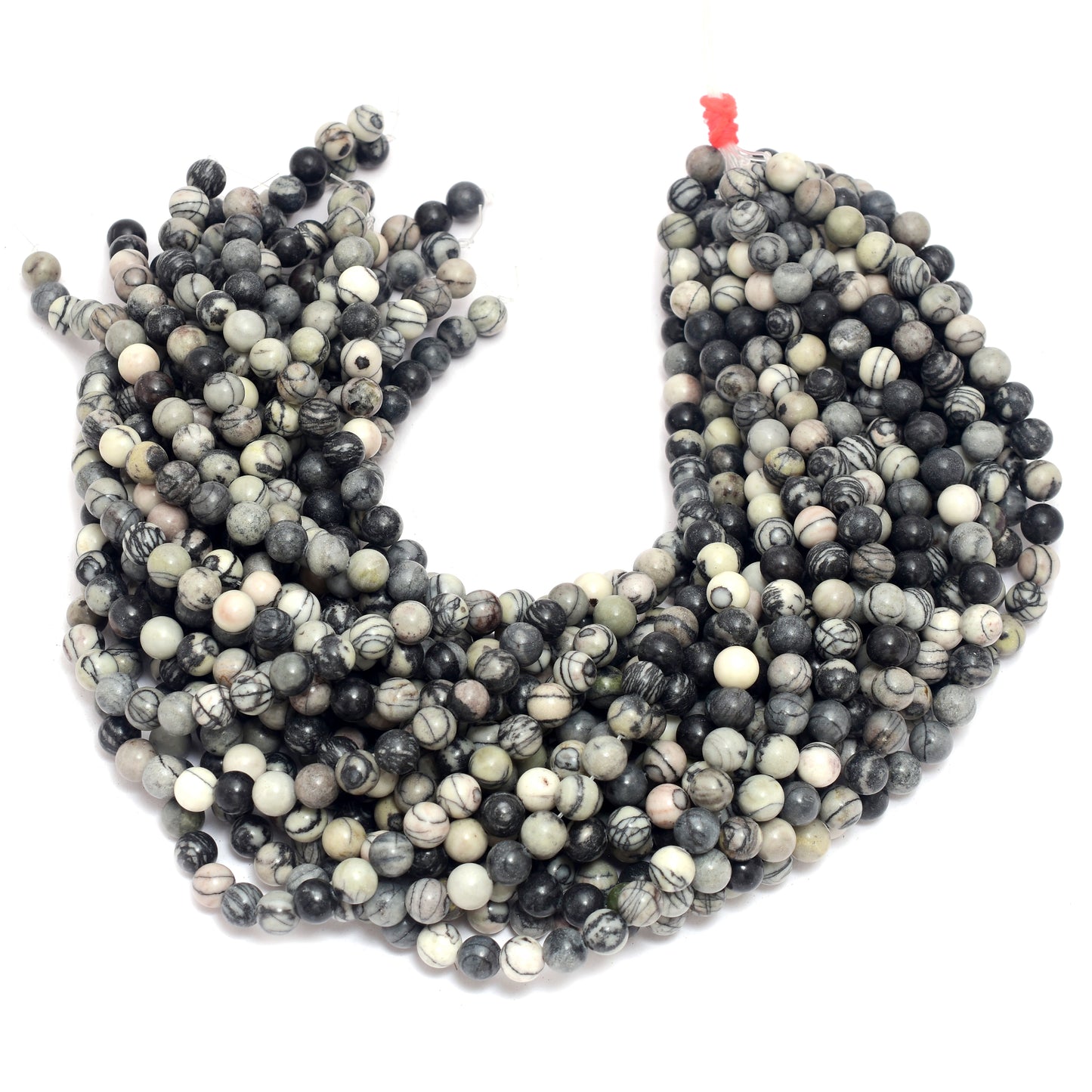 Kamal Gems | Web Jasper Gemstone Bead Strand, 15"