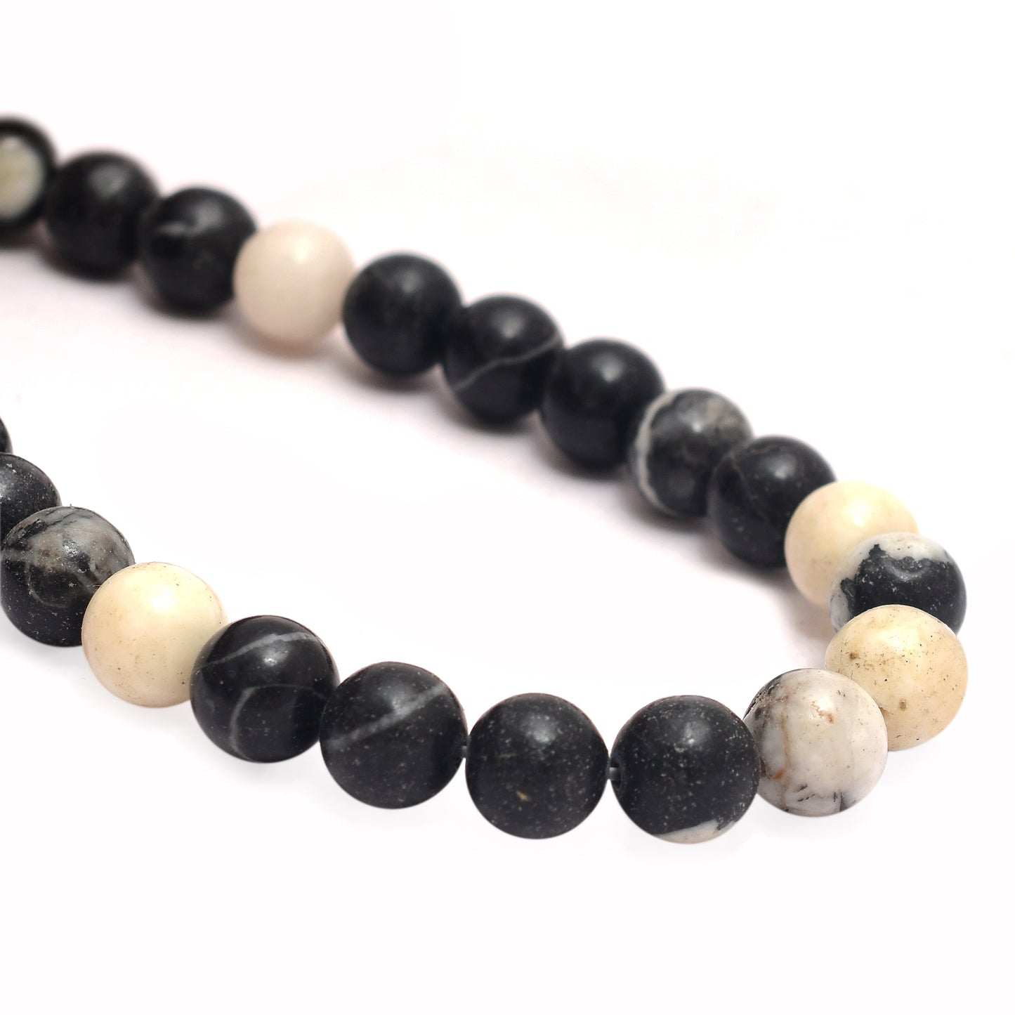 Kamal Gems | Zebra Jasper Gemstone Beads Strand, 15"