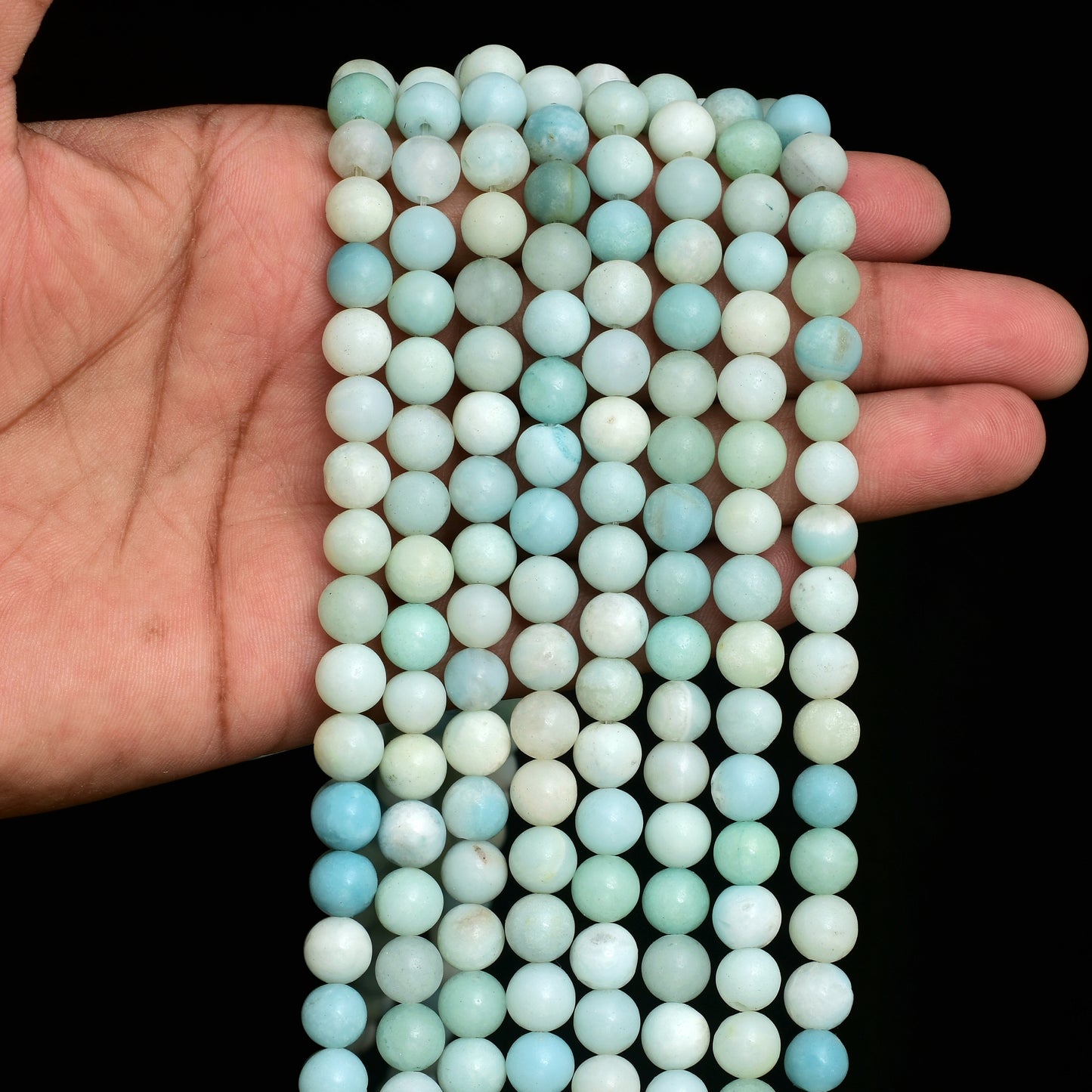 Kamal Gems | Blue Amazonite Gemstone Bead Strand, 15"