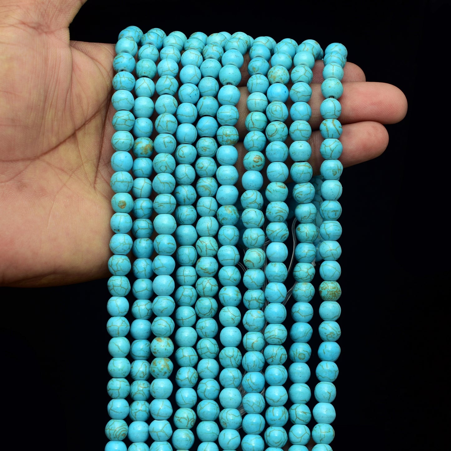 Kamal Gems | Magnesite Turquoise Gemstone Beads Strand, 15"