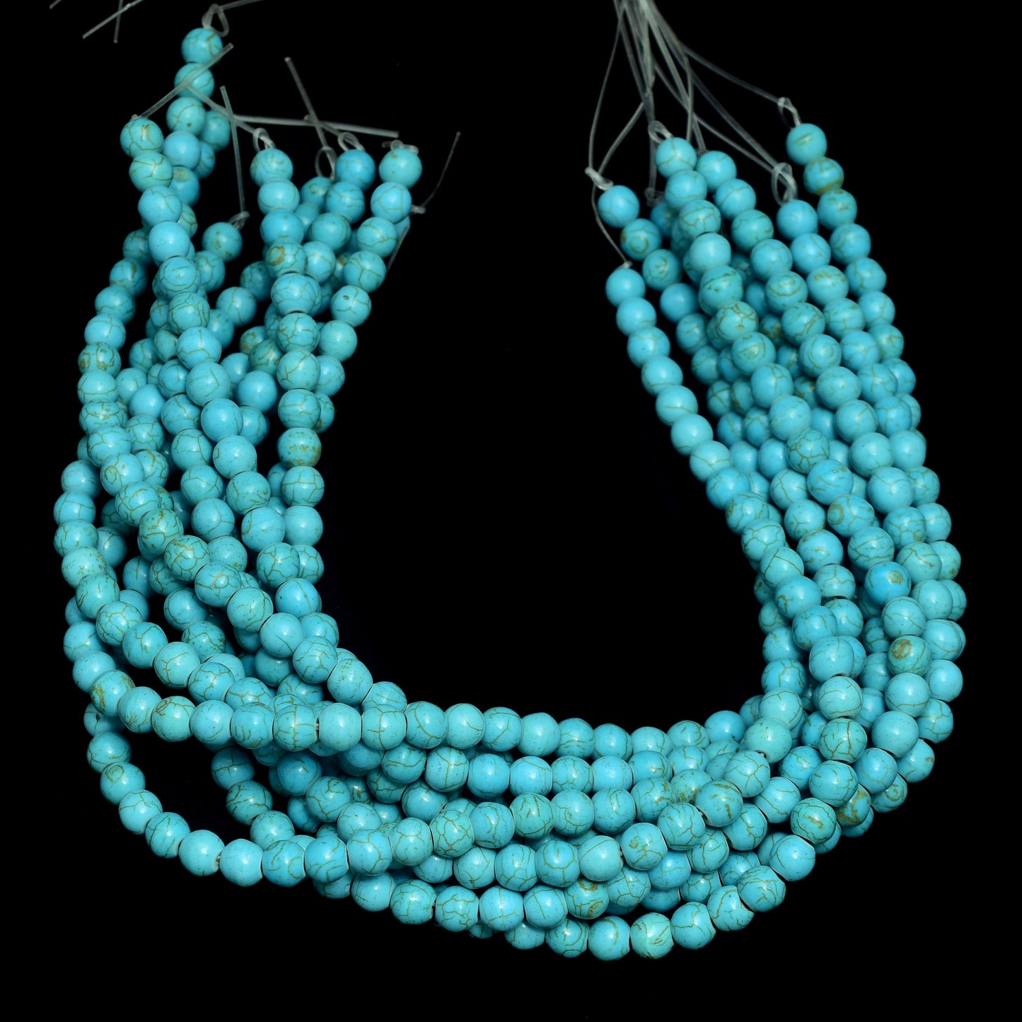 Kamal Gems | Magnesite Turquoise Gemstone Beads Strand, 15"