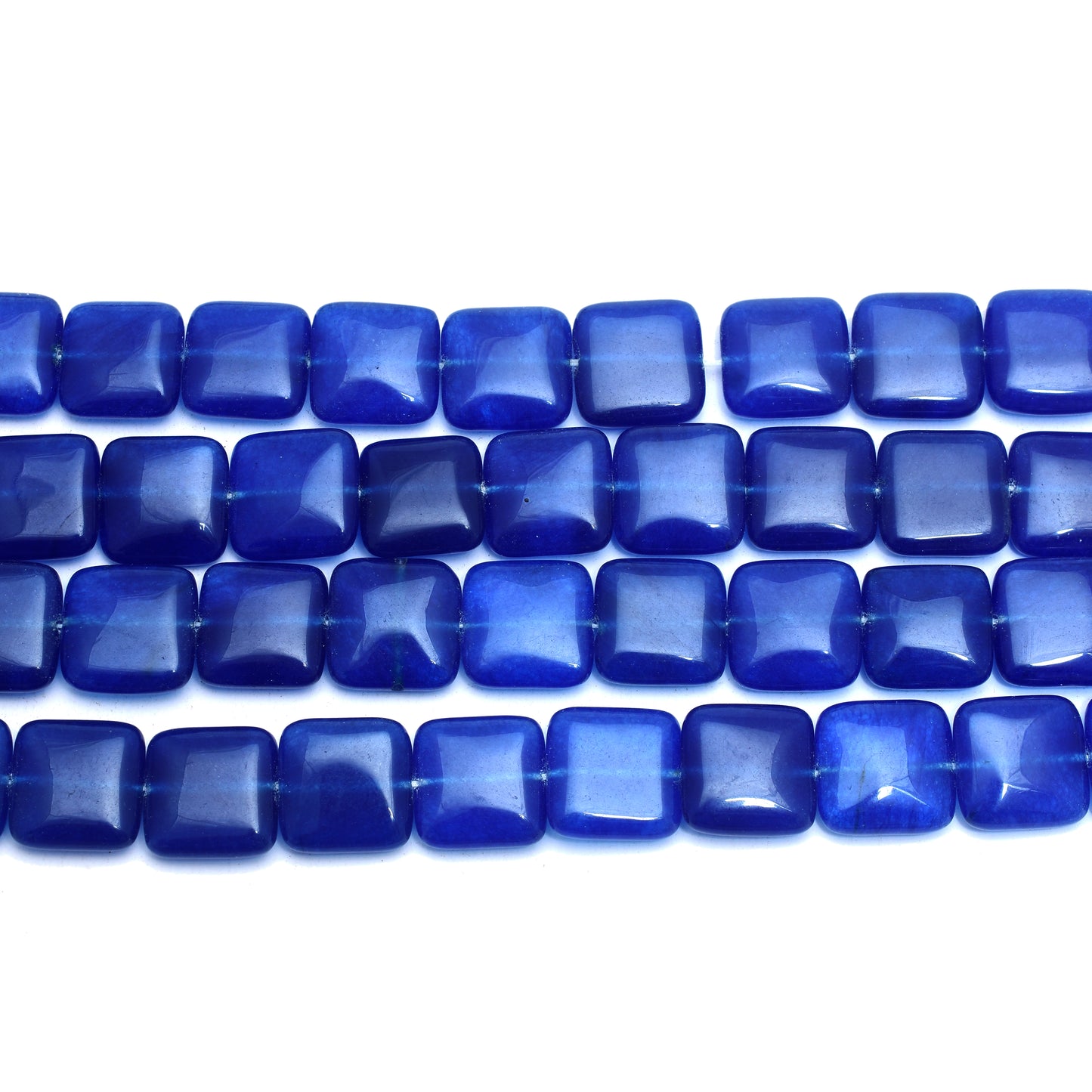 Kamal Gems | Dark Blue Square-Shaped Onyx Beads, 15"