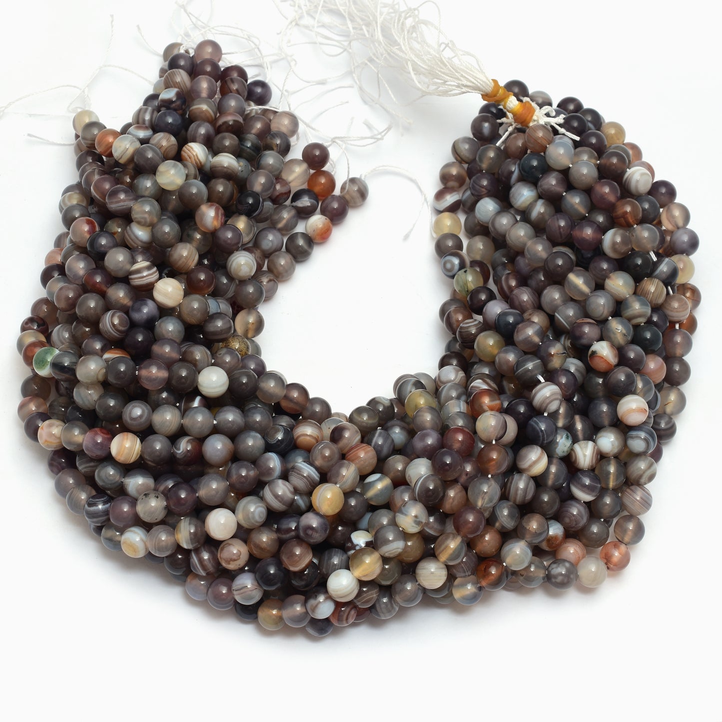 Kamal Gems| Botswana Agate Gemstone Beads Strand, 15"