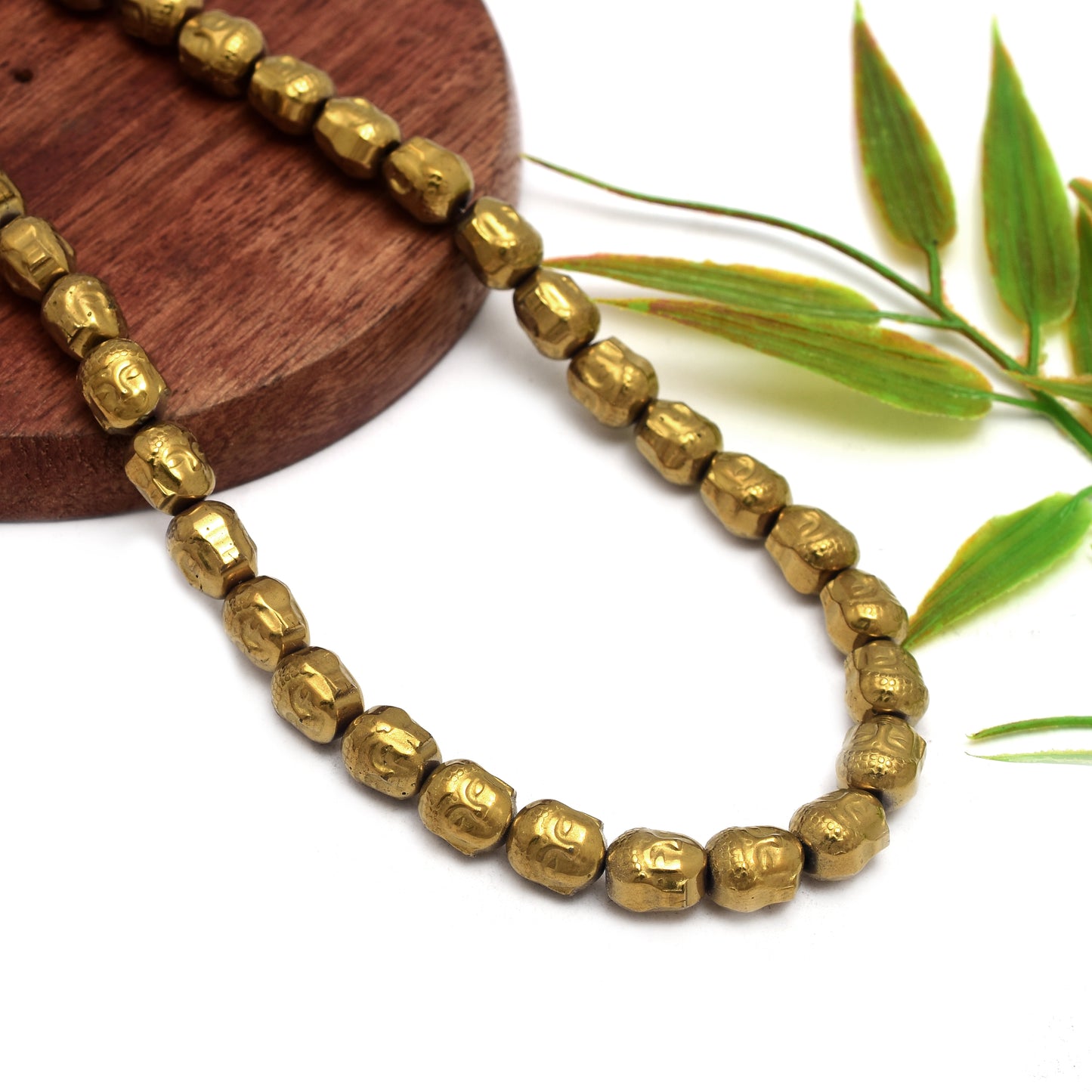 Kamal Gems | Buddha Hematite Beads Strand, 15"