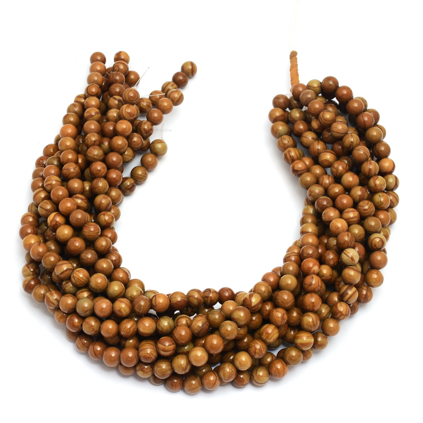 Kamal Gems | Camel Jasper Gemstone Bead Strand, 15"