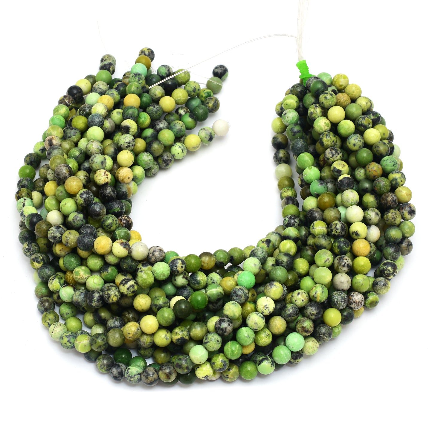 Kamal Gems| Chrysoprase Gemstone Beads Strand, 15"