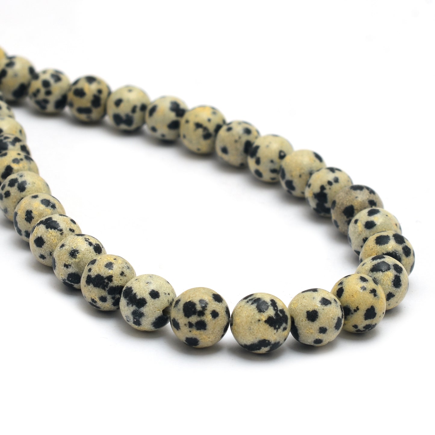 Kamal Gems | Dalmatian Gemstone Bead Strand, 15"