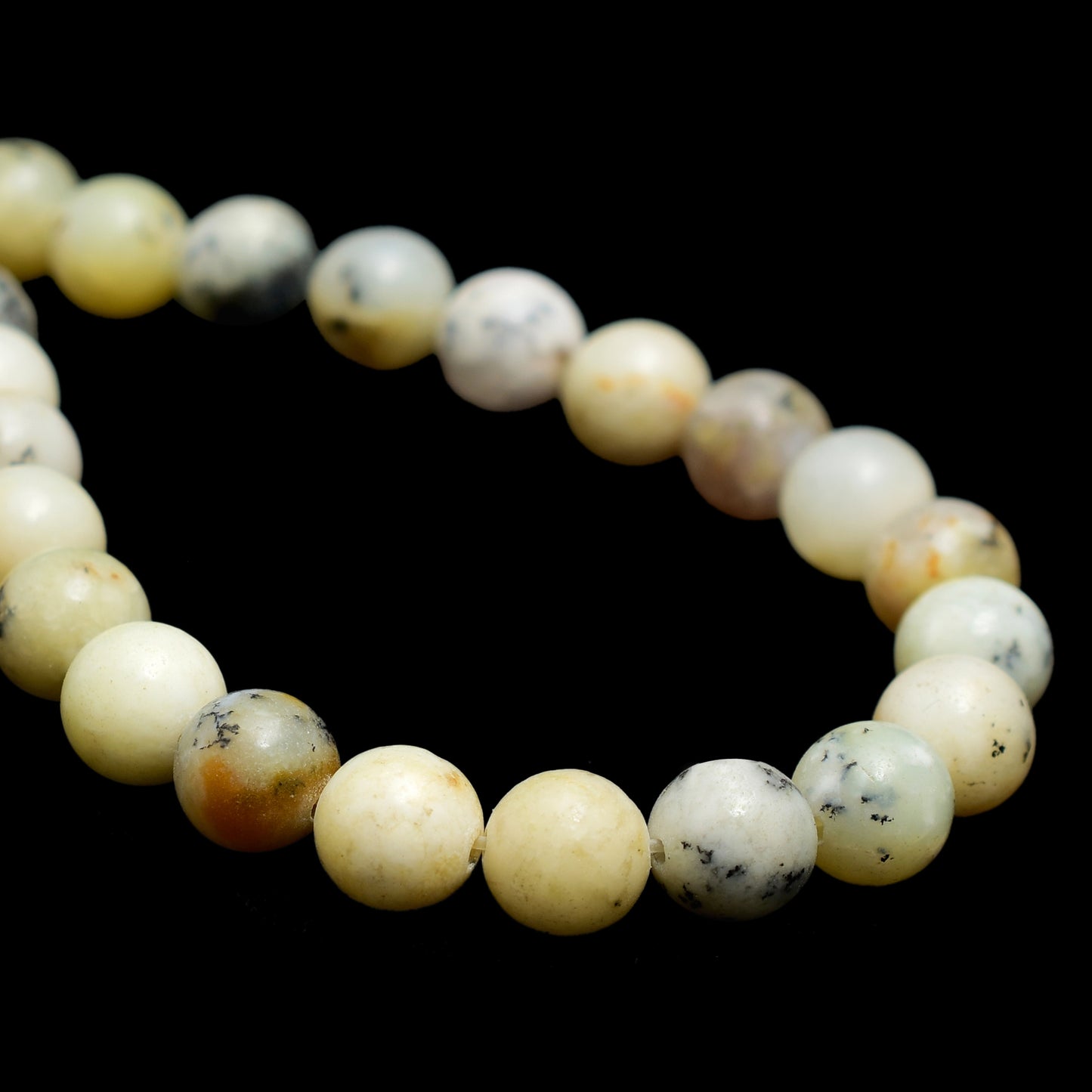 Kamal Gems| Dendritic Opal Gemstone Beads Strand, 15"