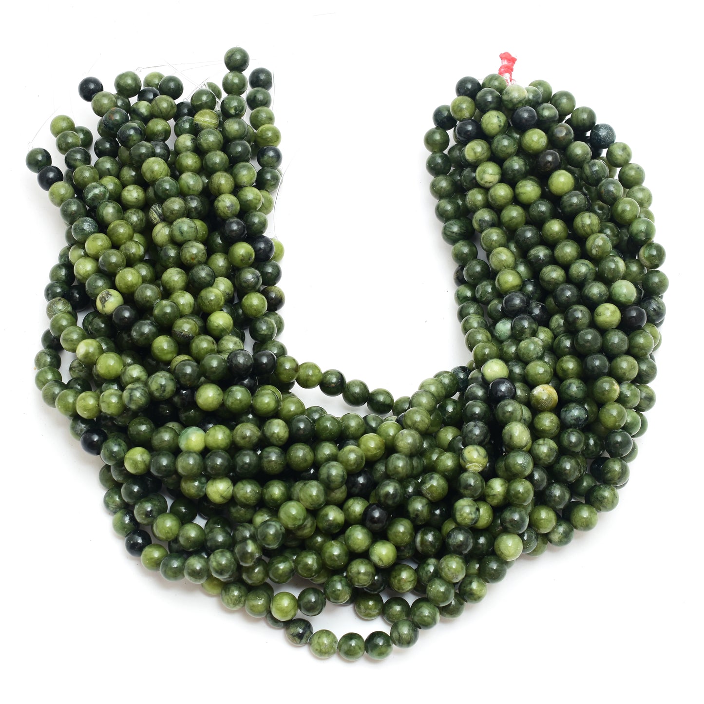 Kamal Gems | Green Jade Gemstone Beads Strand, 15"