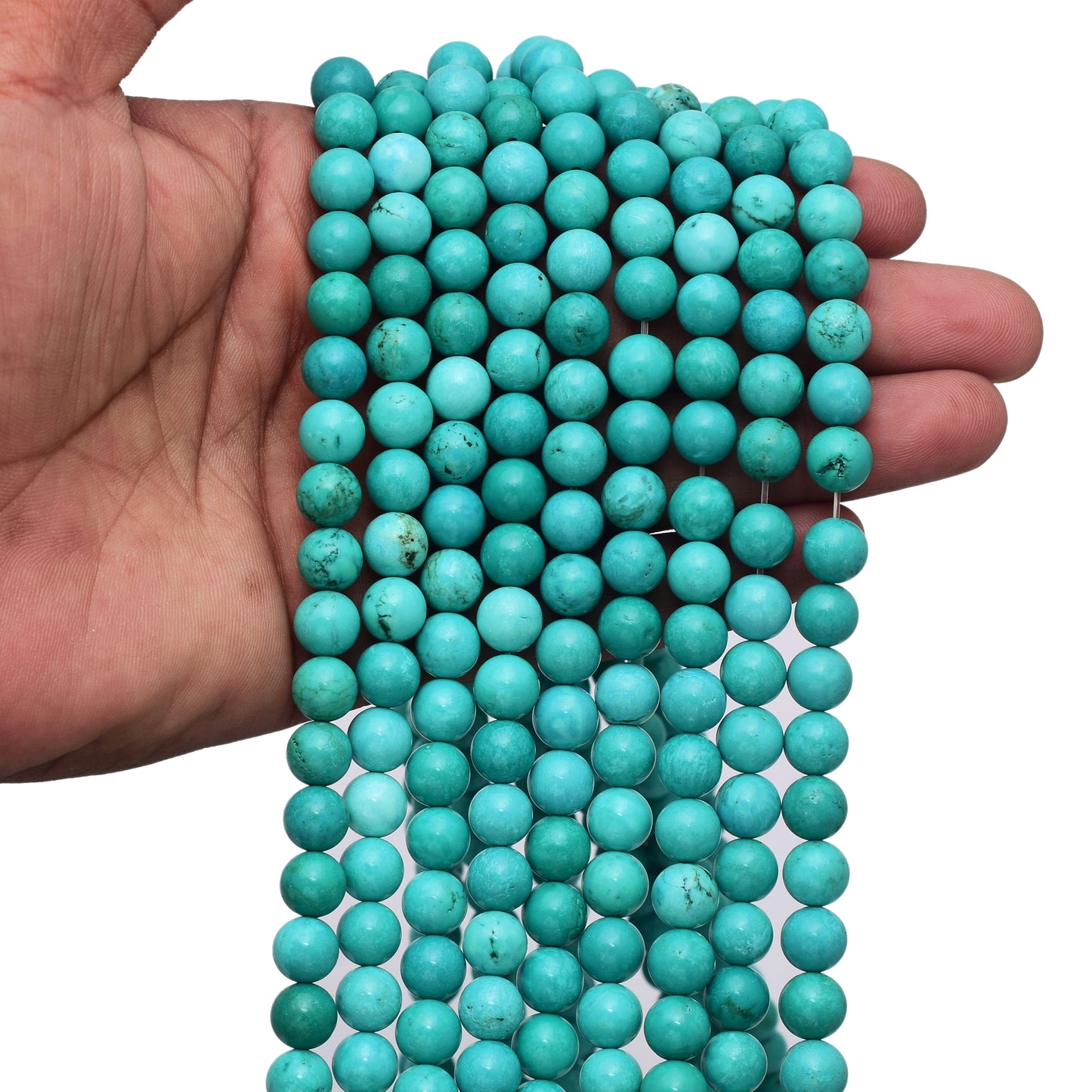 Kamal Gems | Magnesite Turquoise Gemstone Beads Strand, 15"