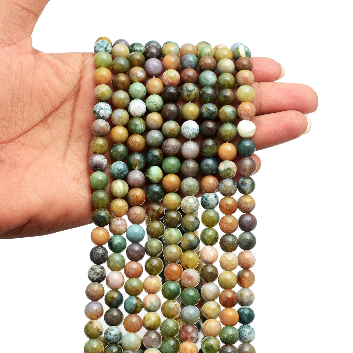 Kamal Gems | Indian Agate Gemstone Beads Strand, 15"