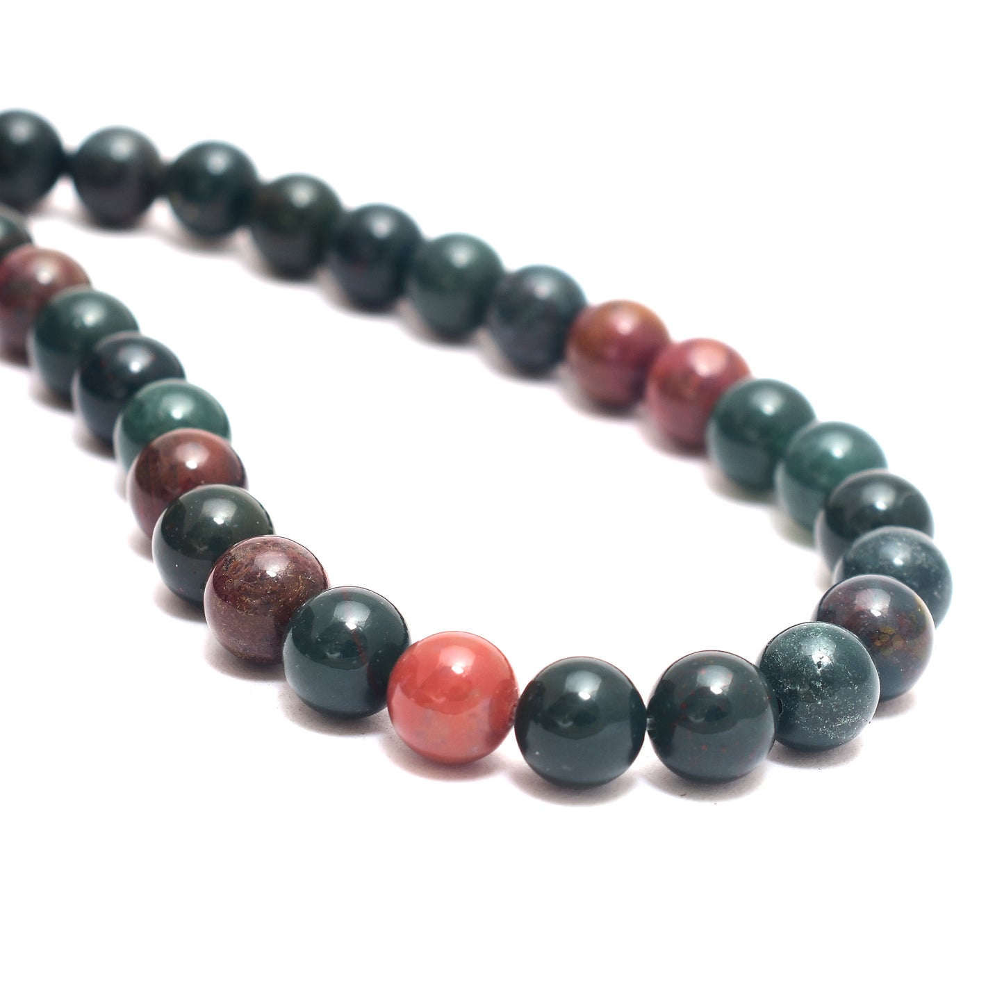 Kamal Gems | Bloodstone Gemstone Bead Strand, 15"