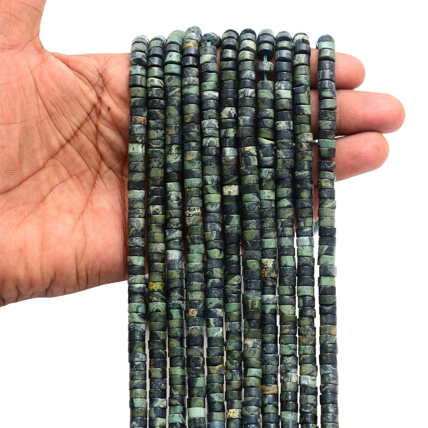 Kamal Gems | Kambaba Jasper Tyree-Shaped Gemstone Beads, 15"