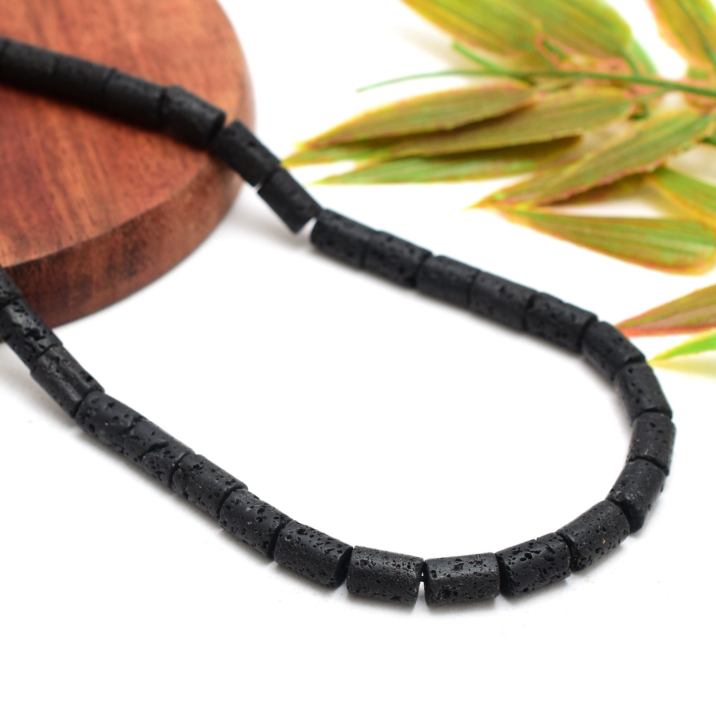 Kamal Gems | Lava Tube-Shaped Gemstone Beads, 15"