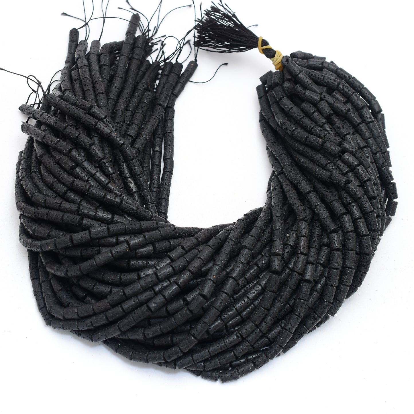 Kamal Gems | Lava Tube-Shaped Gemstone Beads, 15"