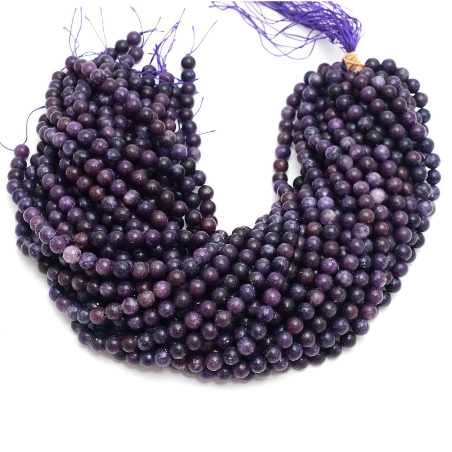 Kamal Gems | Lepidolite Gemstone Beads Strand, 15"