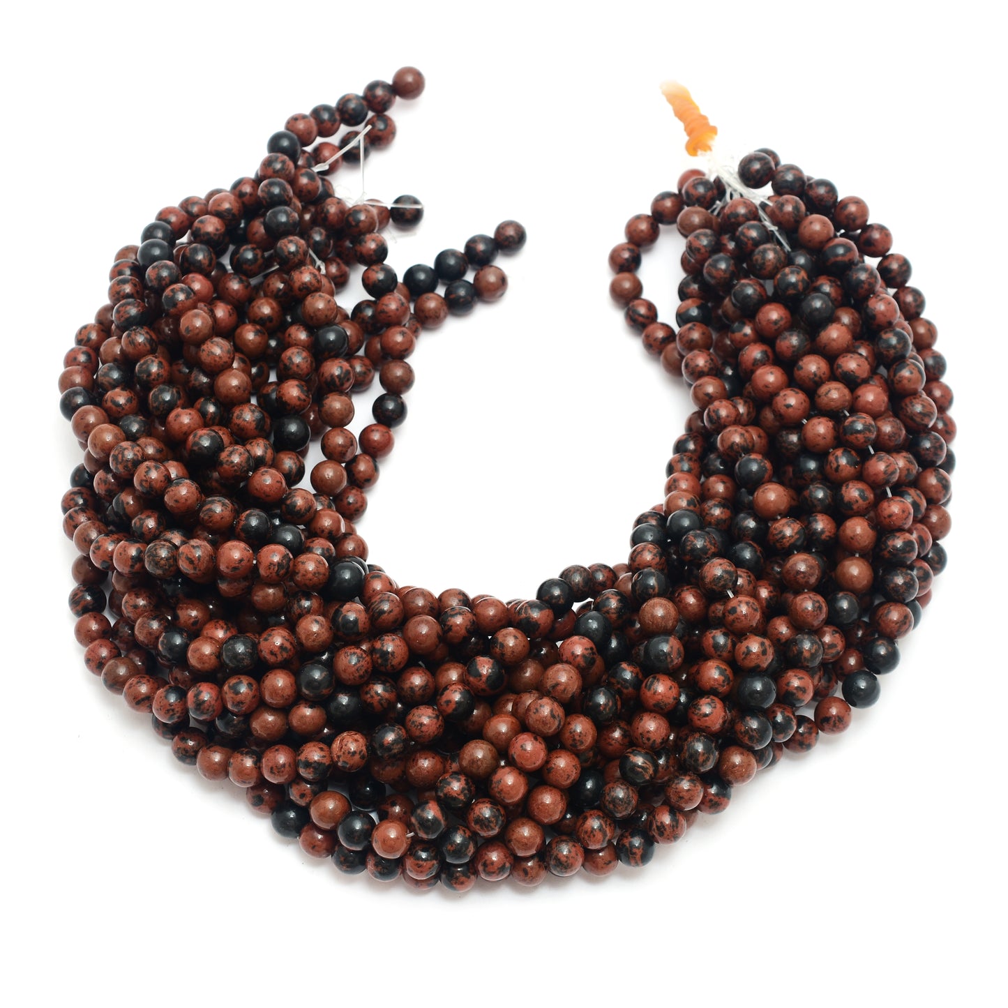 Kamal Gems | Mahogany Obsidian Gemstone Beads, 15"