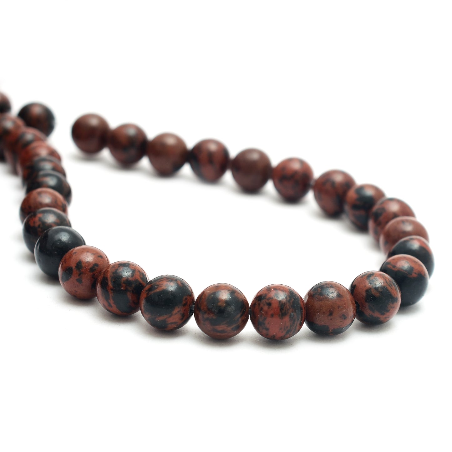 Kamal Gems | Mahogany Obsidian Gemstone Beads, 15"