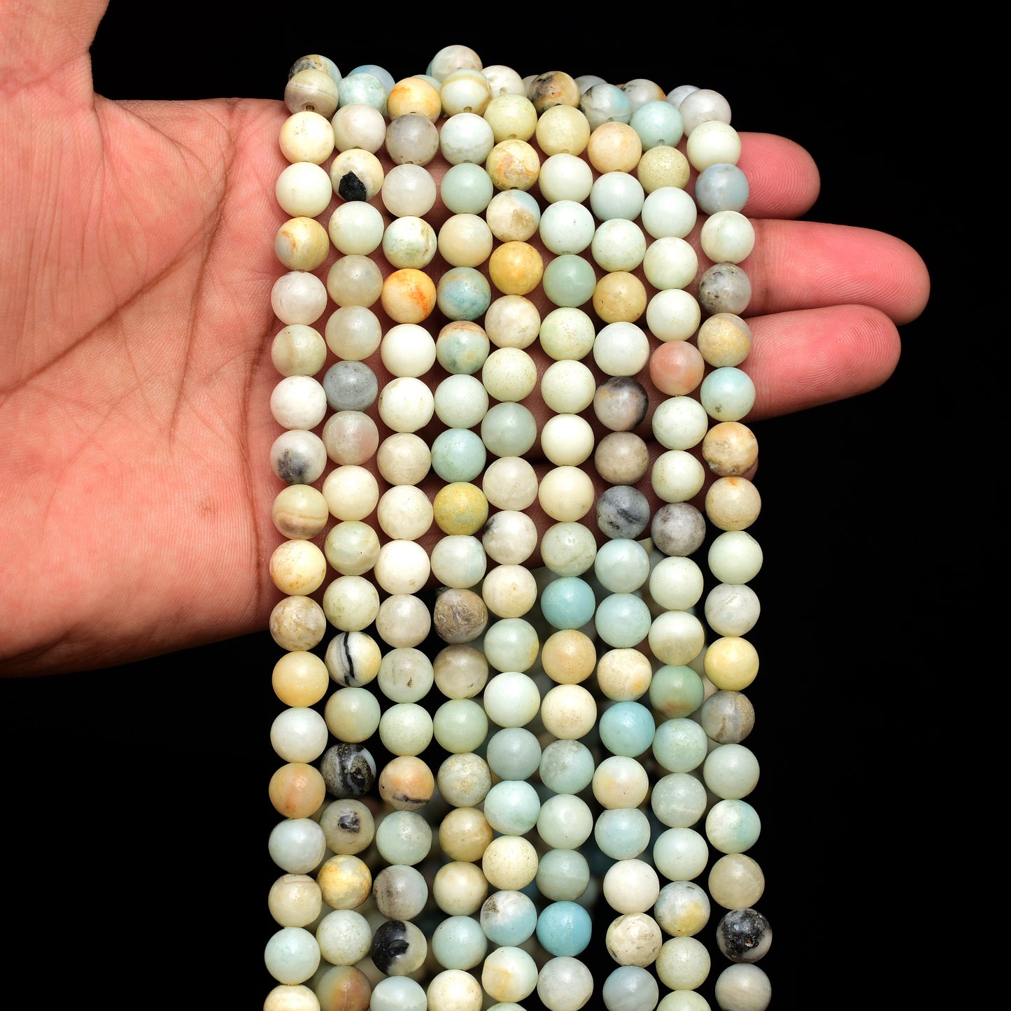 Kamal Gems | Multi Amazonite Gemstone Bead Strand, 15"