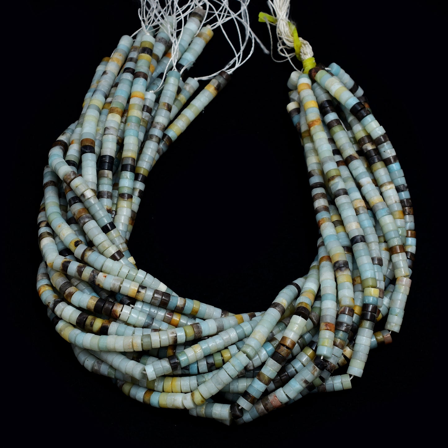 Kamal Gems | Multi-Amazonite Tyree-Shaped Gemstone Beads Strand, 15"