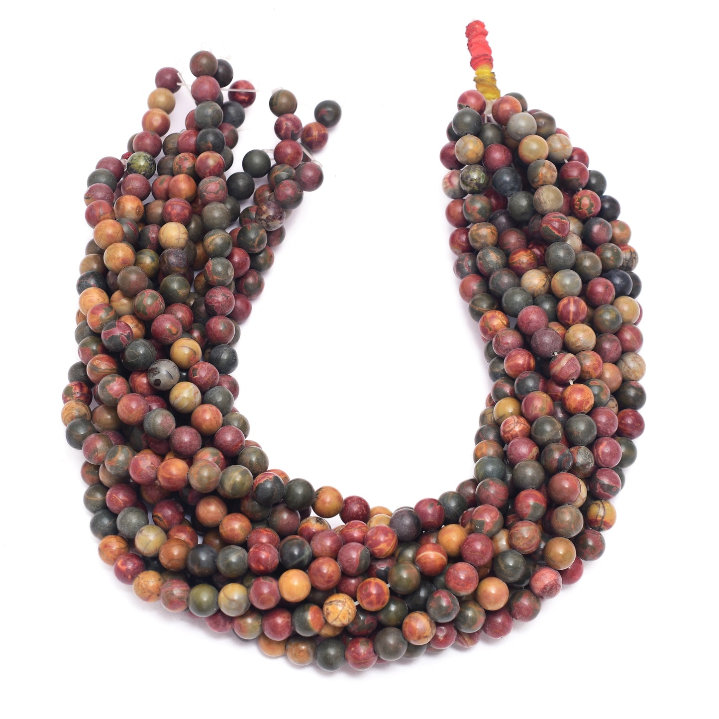 Kamal Gems | Picasso Jasper Gemstone Beads Strand, 15"