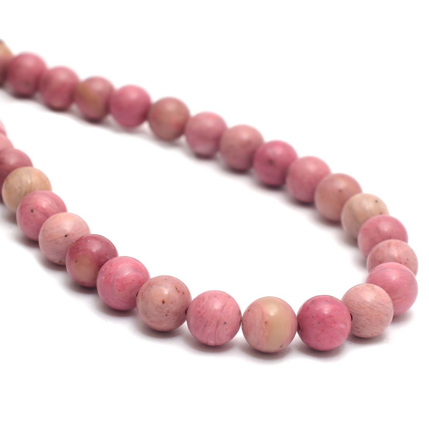 Kamal Gems | Pink Rhodonite Gemstone Beads Strand, 15"