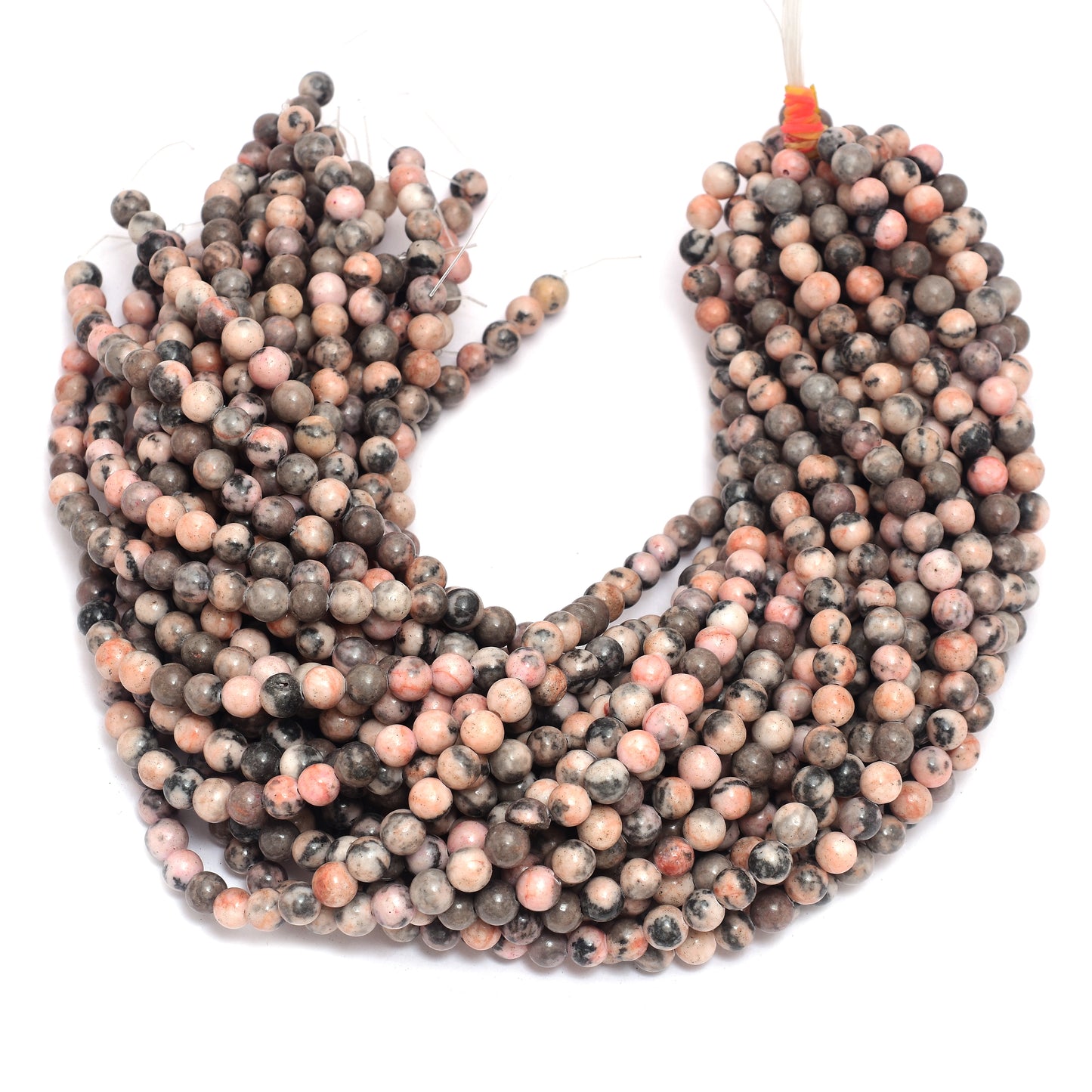 Kamal Gems | Zebra Jasper Gemstone Beads Strand, 15"