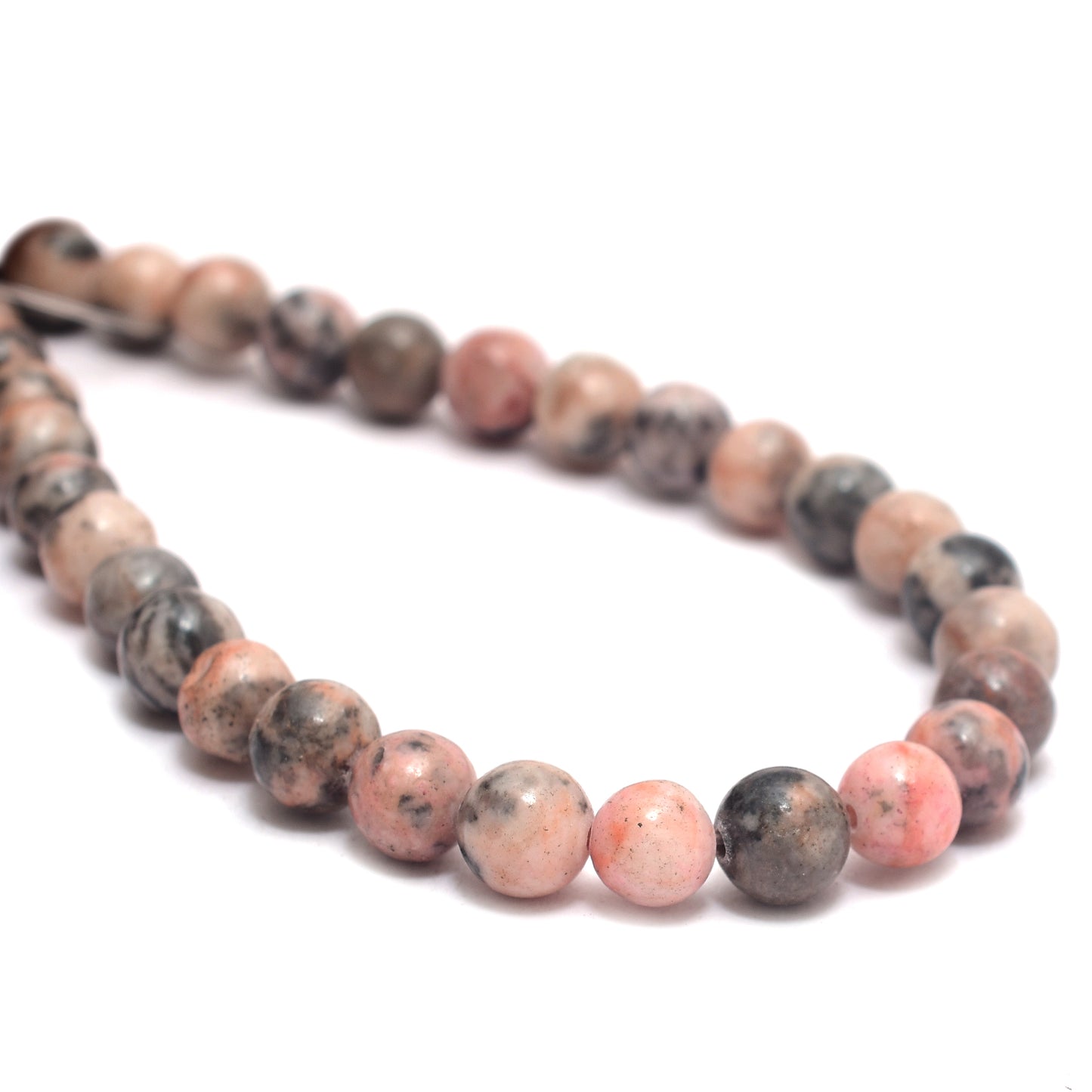 Kamal Gems | Zebra Jasper Gemstone Beads Strand, 15"