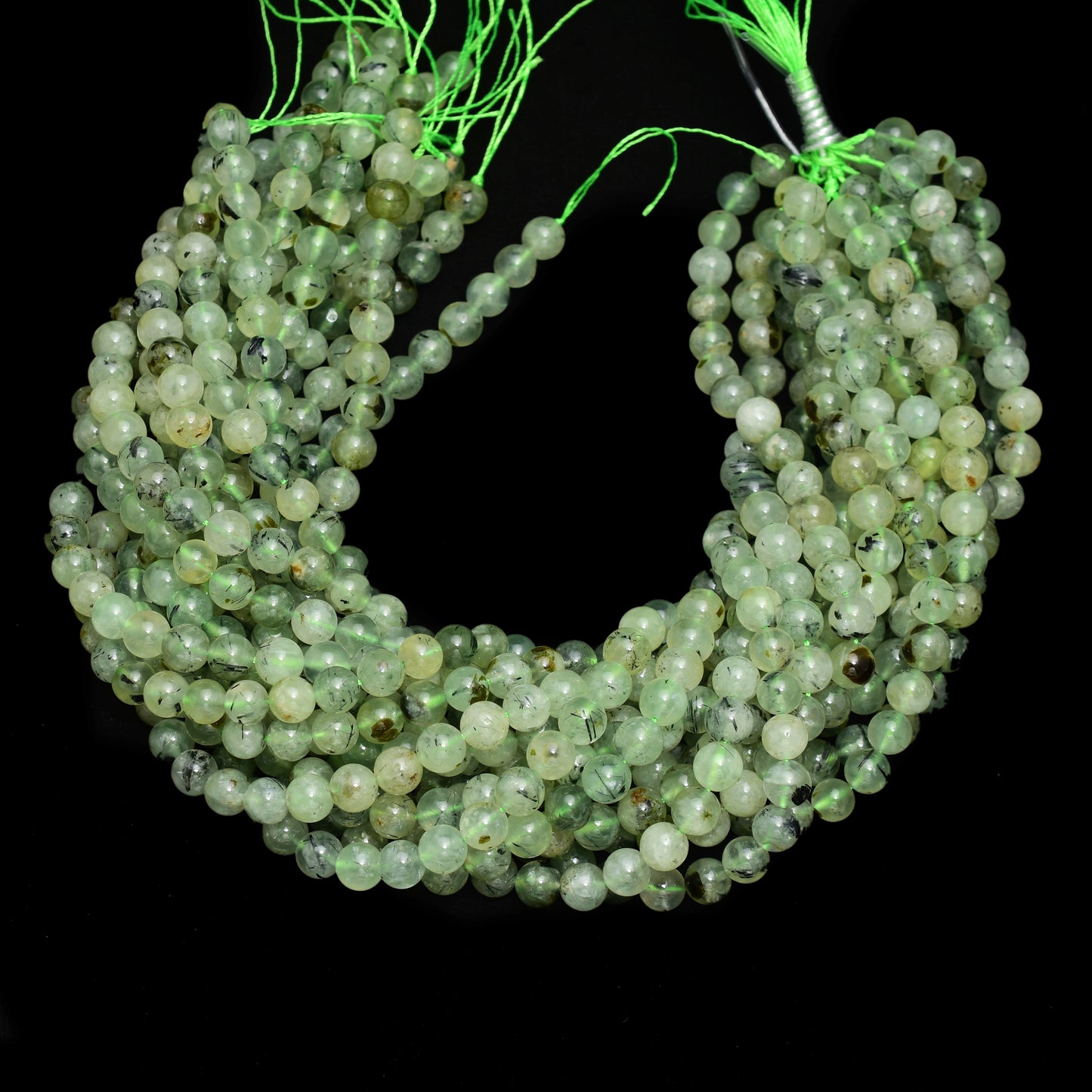 Kamal Gems | Prehnite Gemstone Beads Strand, 15"