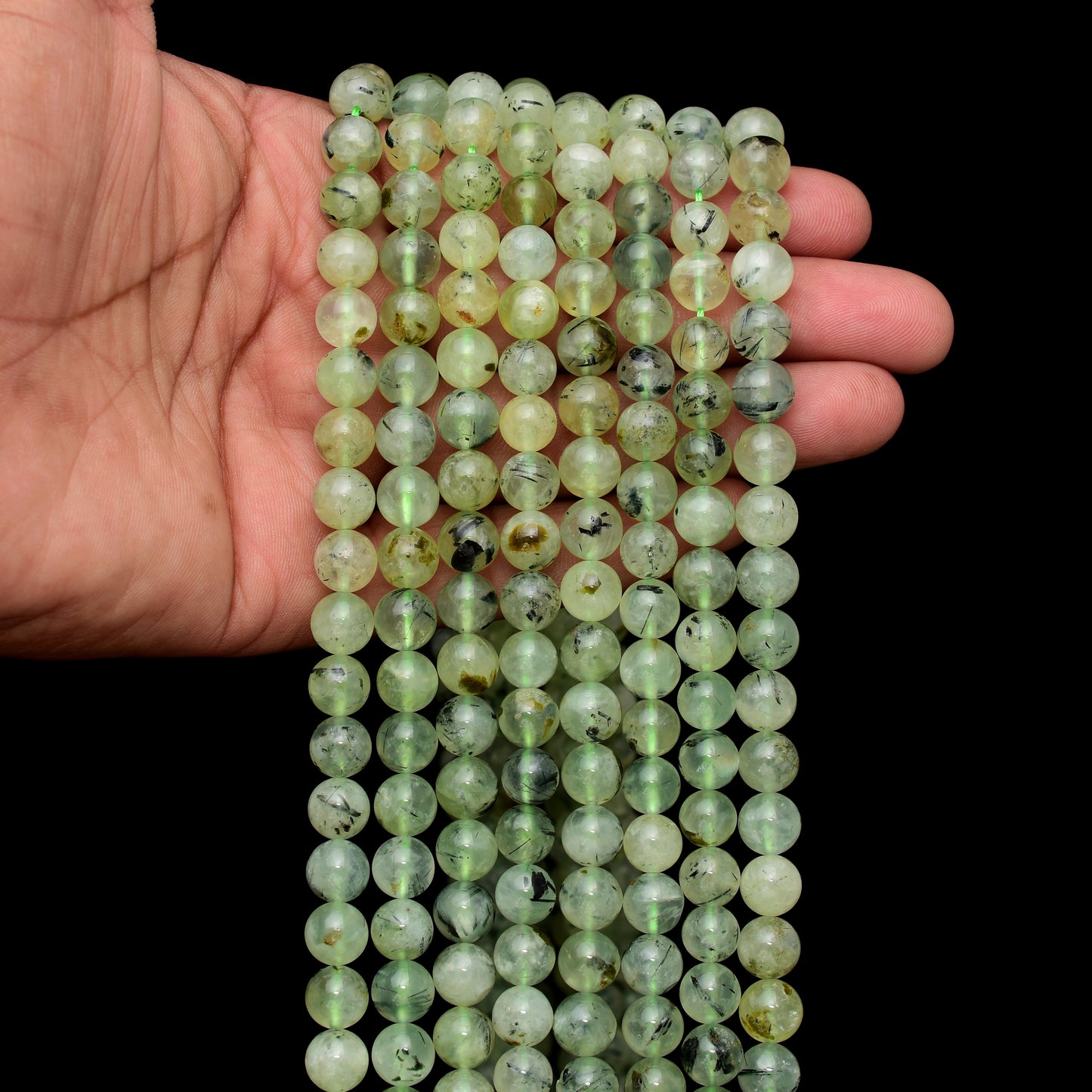 Kamal Gems | Prehnite Gemstone Beads Strand, 15"