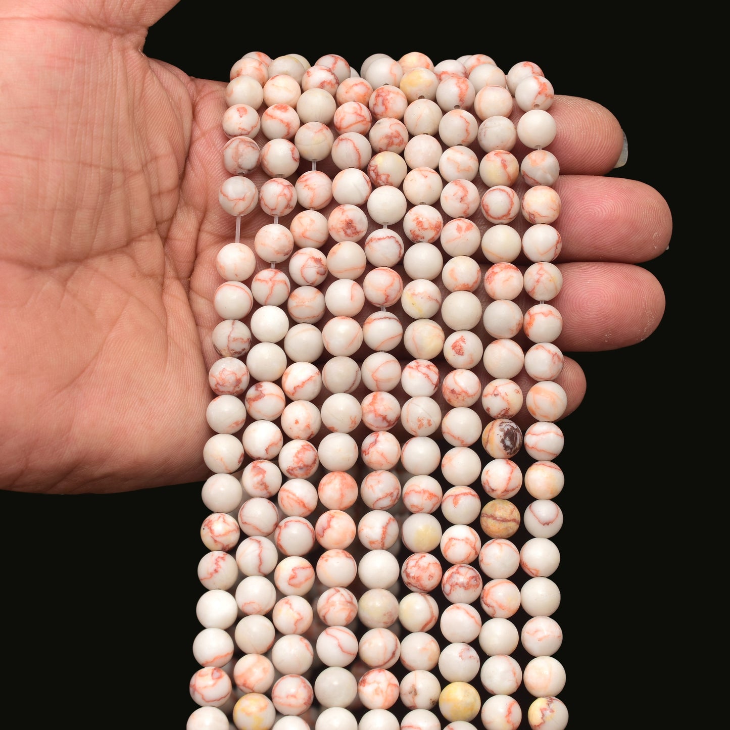 Kamal Gems | Web Jasper Gemstone Bead Strand, 15"