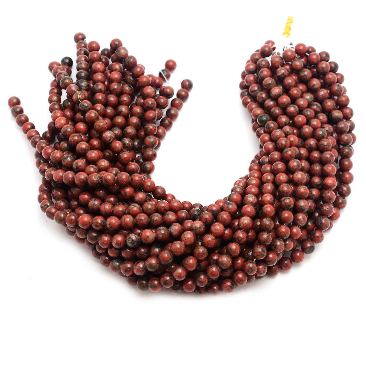 Kamal Gems | Red Jasper Gemstone Beads Strand, 15"