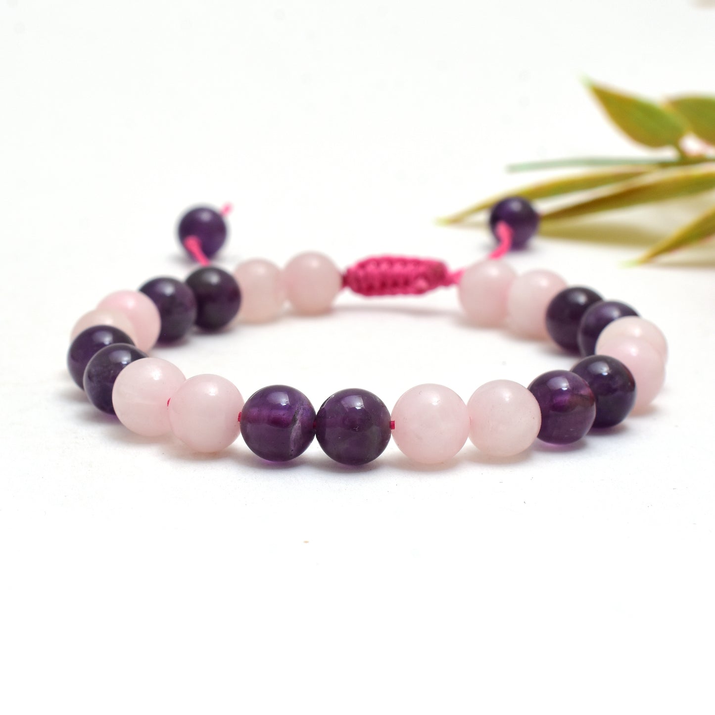 Kamal Gems | Amethyst & Rose Quartz Adjustable Bracelet