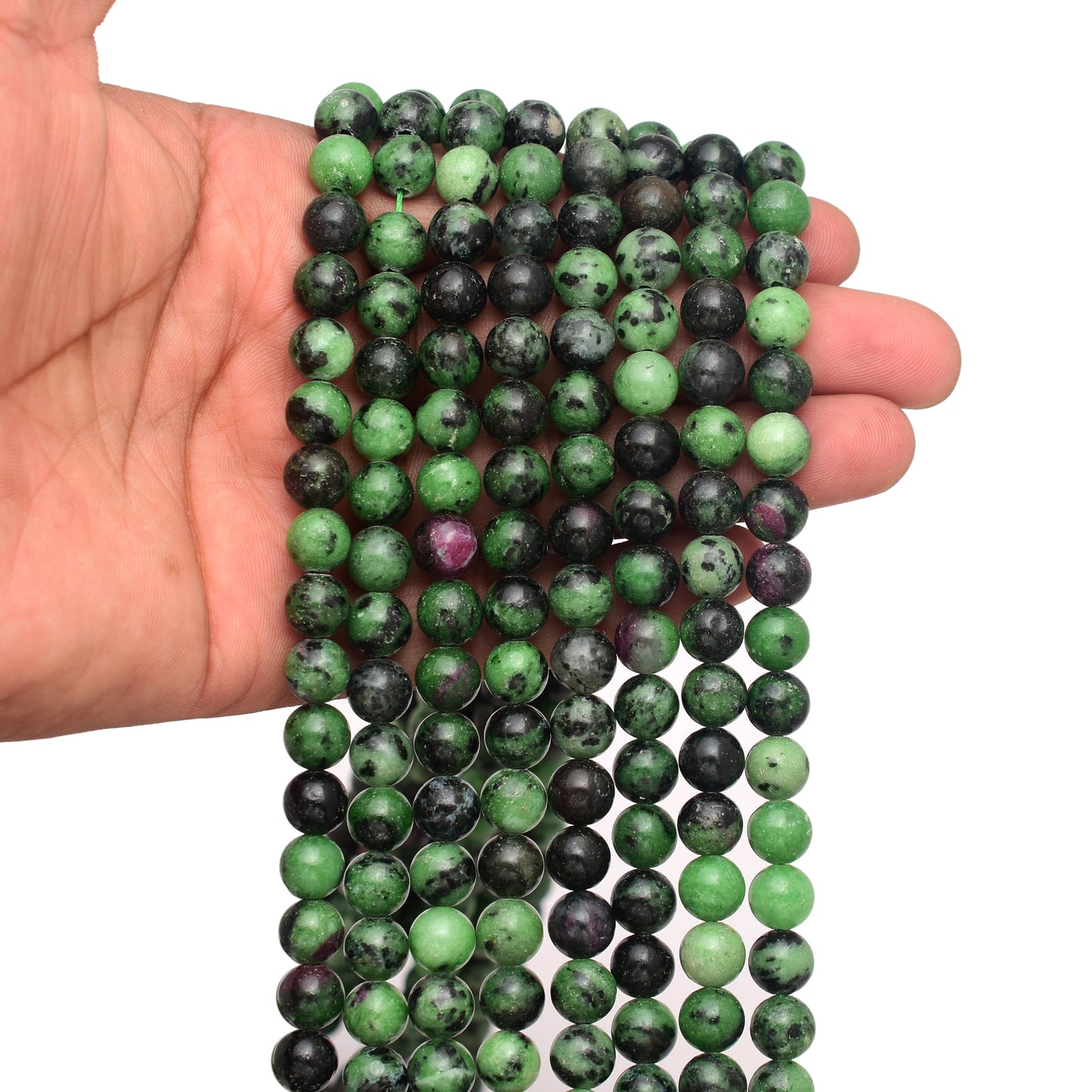 Kamal Gems | Ruby Zoisite Gemstone Bead Strand, 15"