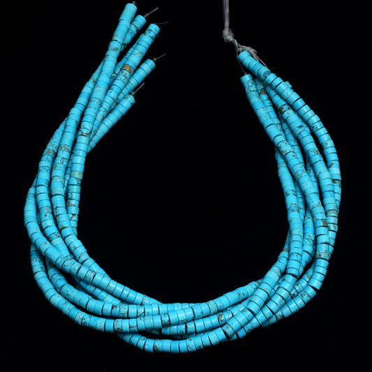 Kamal Gems | Turquoise Tyree-Shaped Gemstone Beads Strand, 15"