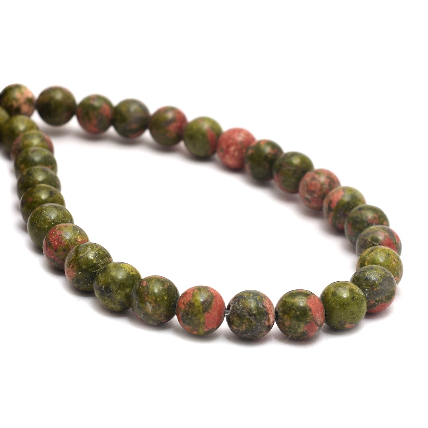 Kamal Gems | Unakite Gemstone Beads Strand, 15"