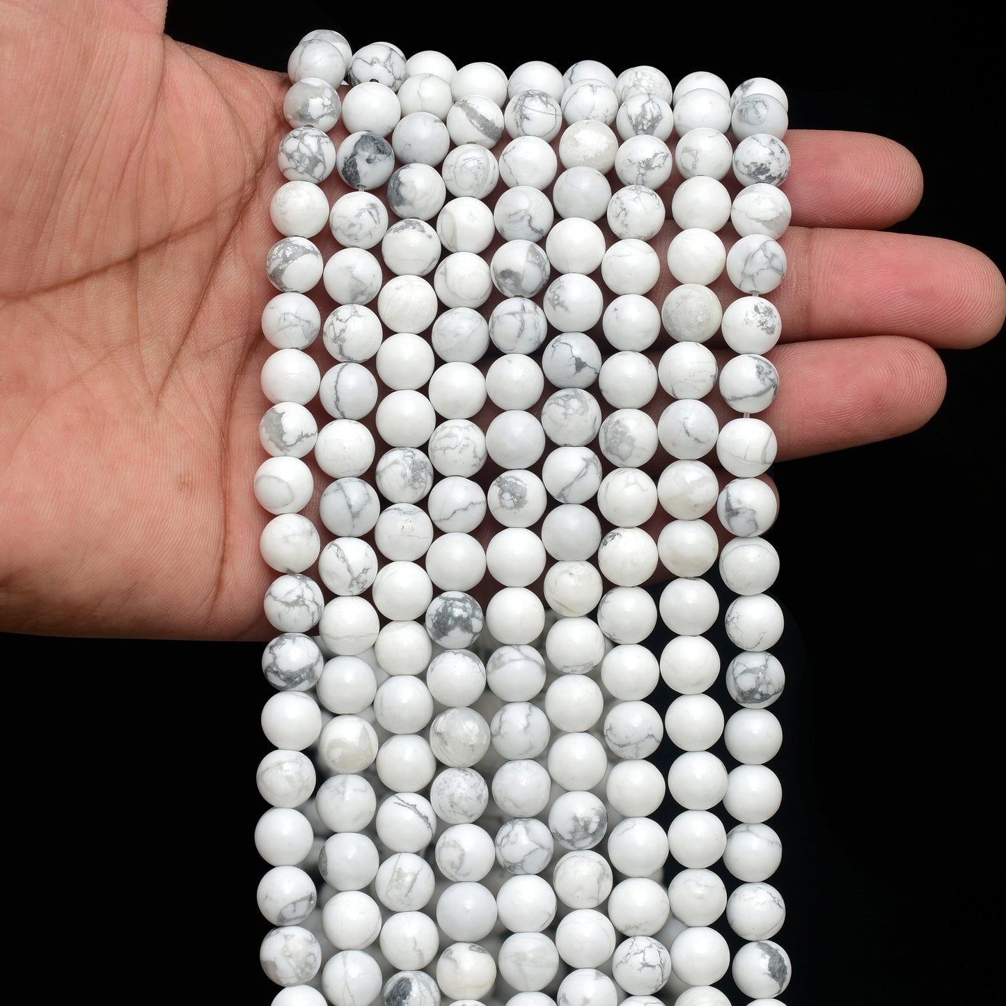 Kamal Gems | Howlite Gemstone Bead Strand, 15"