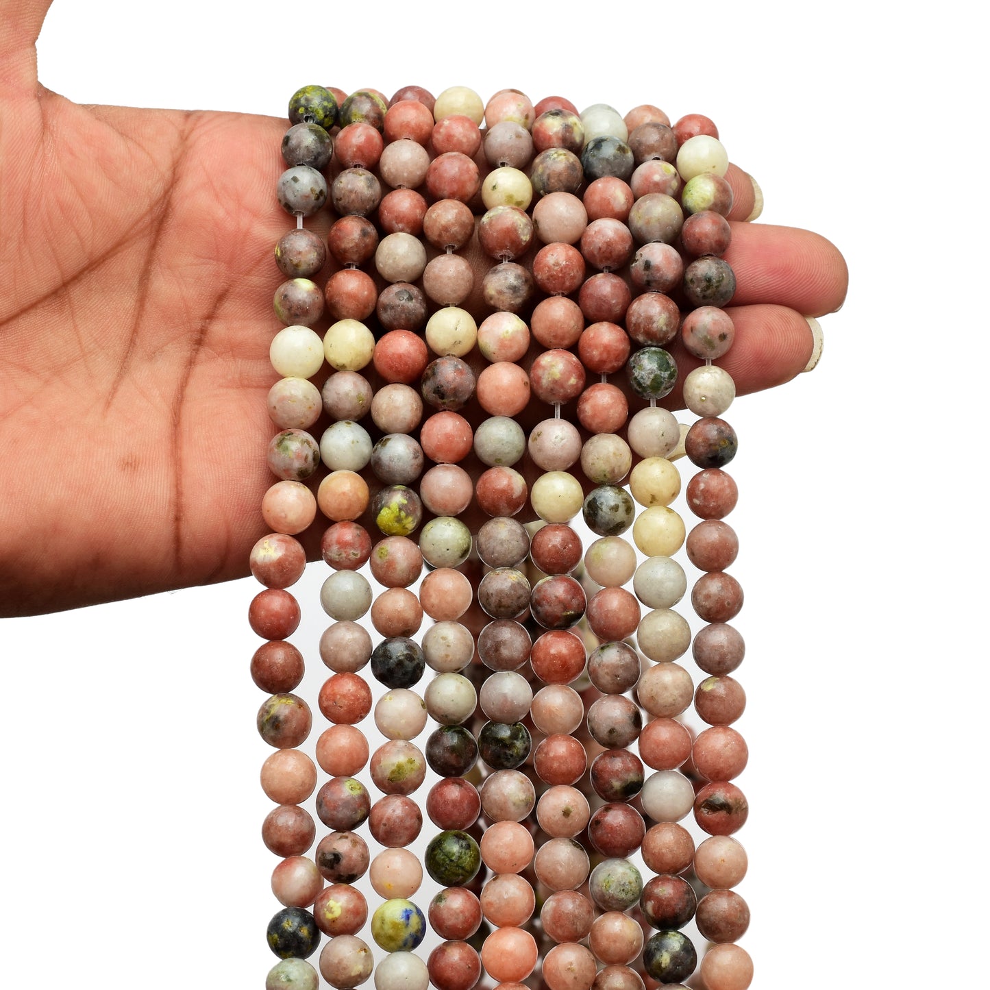 Kamal Gems | Yellow Rhodonite Gemstone Beads Strand, 15"