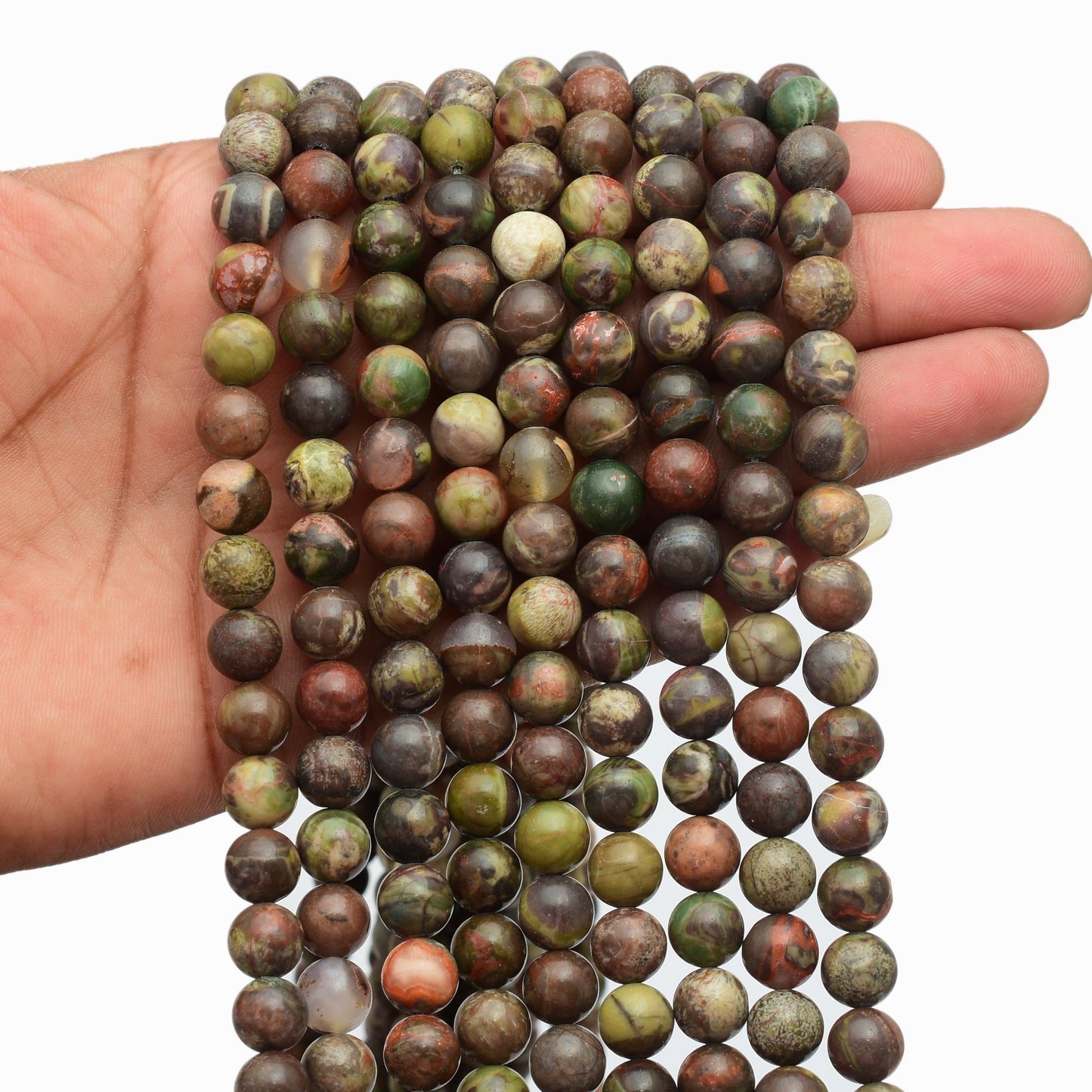 Kamal Gems | Rhyolite Gemstone Beads, 15"